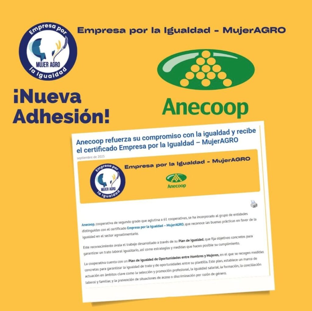 Anecoop refuerza su compromiso con la igualdad y recibe el certificado ...
